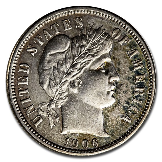 1906-D Barber Dime AU 1906-D Barber Dime AU